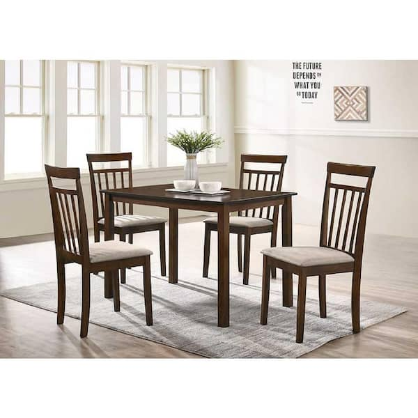 wooden 5 piece dining set