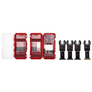 SHOCKWAVE Impact-Duty Alloy Steel Drill and Screw Driver Bit Set with Multi-Tool Blade Set (104-Piece)