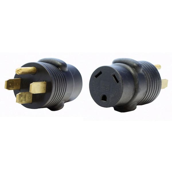 Valterra Mighty Cord Adapter Plug - 50AM to 30AF, Black (Carded)