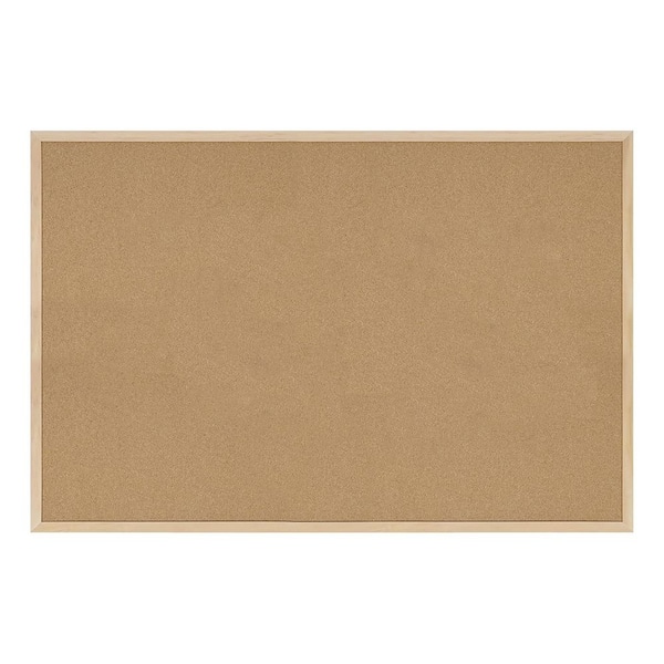 Afoxsos 36 x 24 Cork Board Oak Wood Self-Healing Pin Board for Office and Home Decoration with Easy Install and Versatile Use