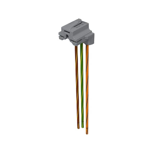 PlugTail 90° Angle Pigtail Connector for Receptacles, 6 in. Wire Length Stranded XHHW-2