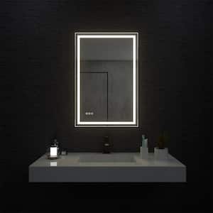 24 in. W x 36 in. H Rectangular Frameless LED Wall Bathroom Vanity Mirror