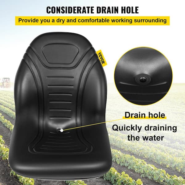 Vinyl-Covered Molded Cushion Universal Tractor Seat with