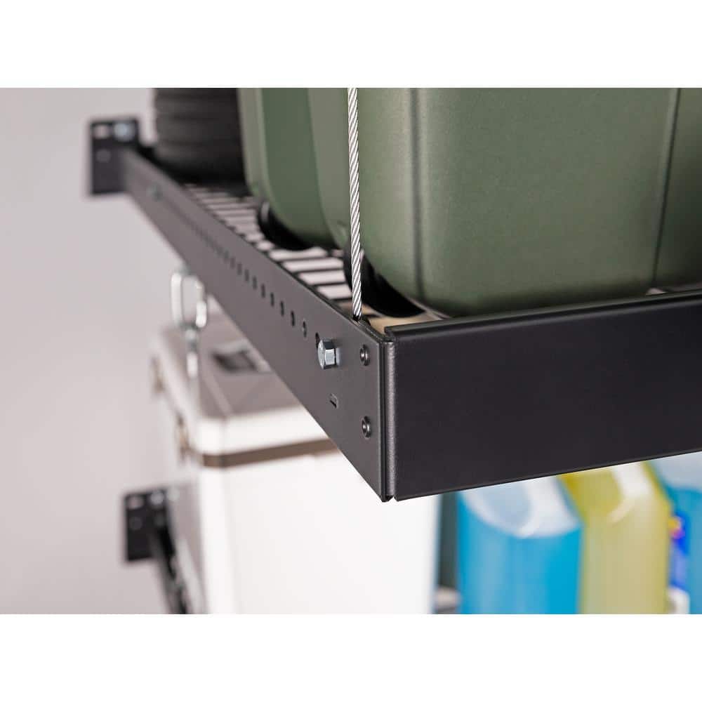 White Steel 4 ft. x 8 ft. Wall Mounted Garage Shelf