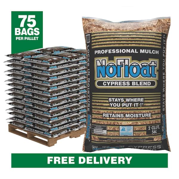 2 cu. ft. Cypress Blend Shredded Bagged Mulch (Pallet of 75 bags)