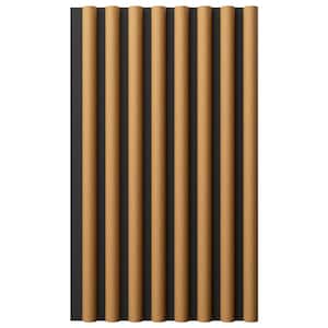 AcousticPro 1 in. x 1 ft. x 8 ft. Noise Cancelling Half Round MDF Sound Absorbing Panel in Honey Maple (2-Pack)