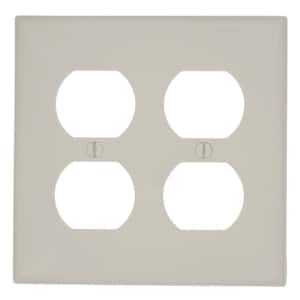 Almond 2-Gang 1-Toggle/2-Duplex Wall Plate (1-Pack)