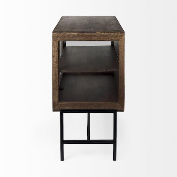 HomeRoots Charlie Dark Brown Wood 22 in. Sideboard