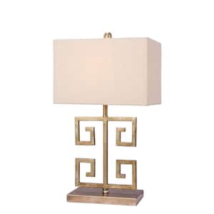 22.5 in. Antique Gold Metal Table Lamp