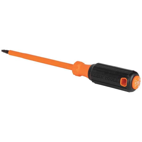 Klein Tools #2 Square Tip 6 in. Round Shank Insulated Screwdriver