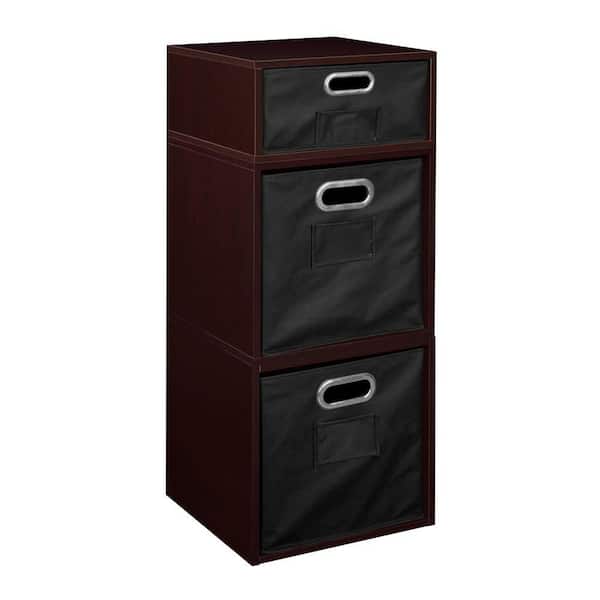 Regency 32.5 in. H x 13 in. W x 13 in. D Brown Wood 3-Cube Organizer