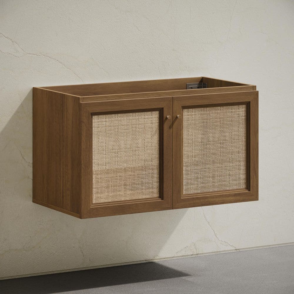 "Classe 36"" Wall-Mounted Bath Vanity Cabinet without Top in Brown Oak" price history on PriceWatchPro