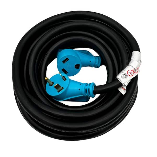 Connecticut Electric 30 ft. 10/3 STW 30 Amp TT-30P/TT-30R RV Power Extension Cord with Power Grip Handles