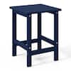 WESTIN OUTDOOR Laguna 3-Piece Fade Resistant Outdoor Patio HDPE Poly Plastic Folding Adirondack Chair Set with Side Table in Navy Blue 2001-AC2-CS-NB