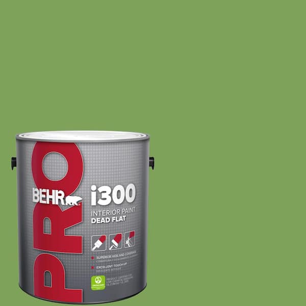 1 gal. #P380-6 Springview Green Dead Flat Interior Paint