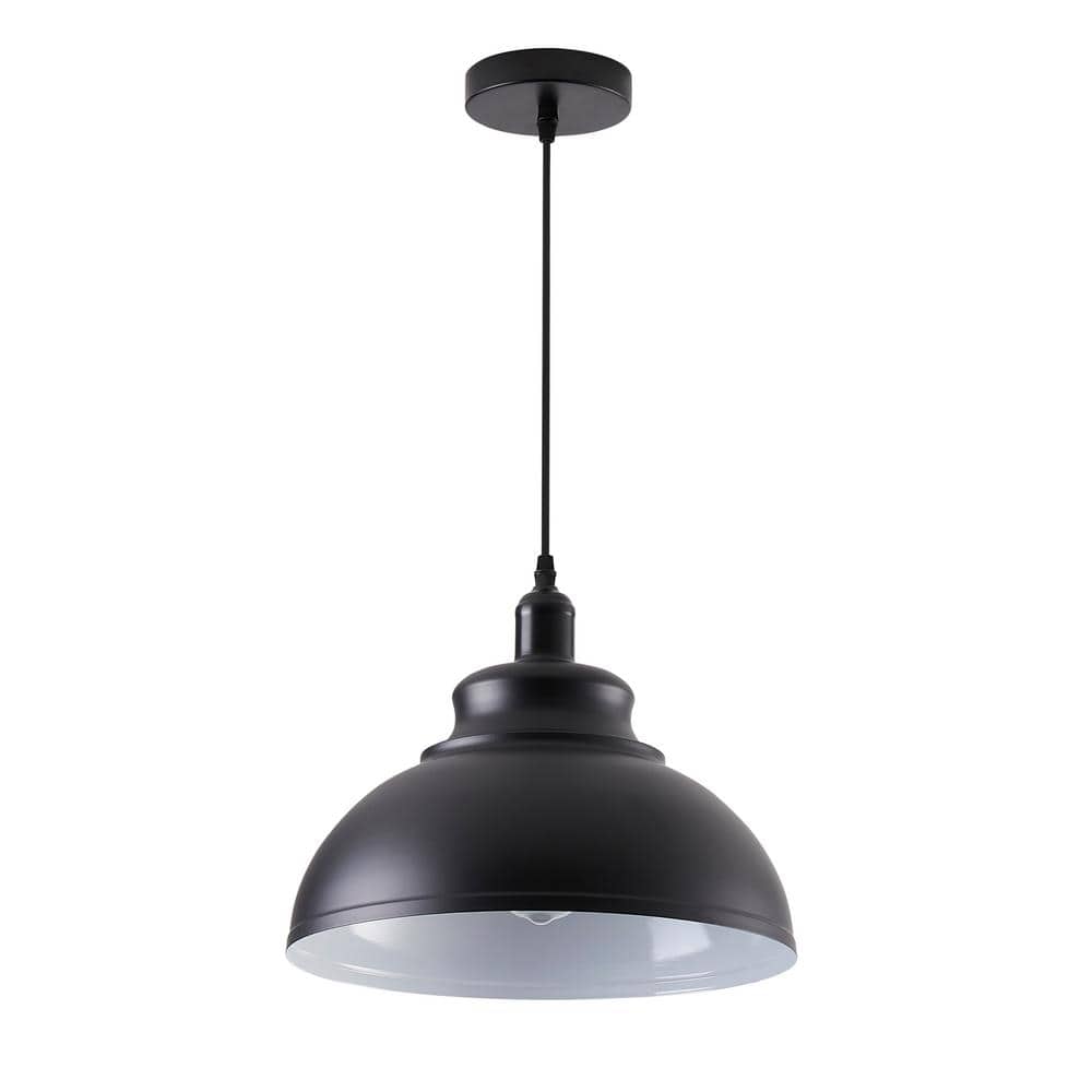 aiwen 40-Watt 1-Light 13.7 in. Farmhouse Island Black
