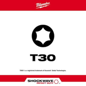 SHOCKWAVE Impact Duty 3-1/2 in. T30 Torx Alloy Steel Screw Driver Bit (2-Pack)