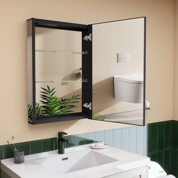 Zeafive 20 in. W x 30 in. H Rectangular Aluminum Recessed or