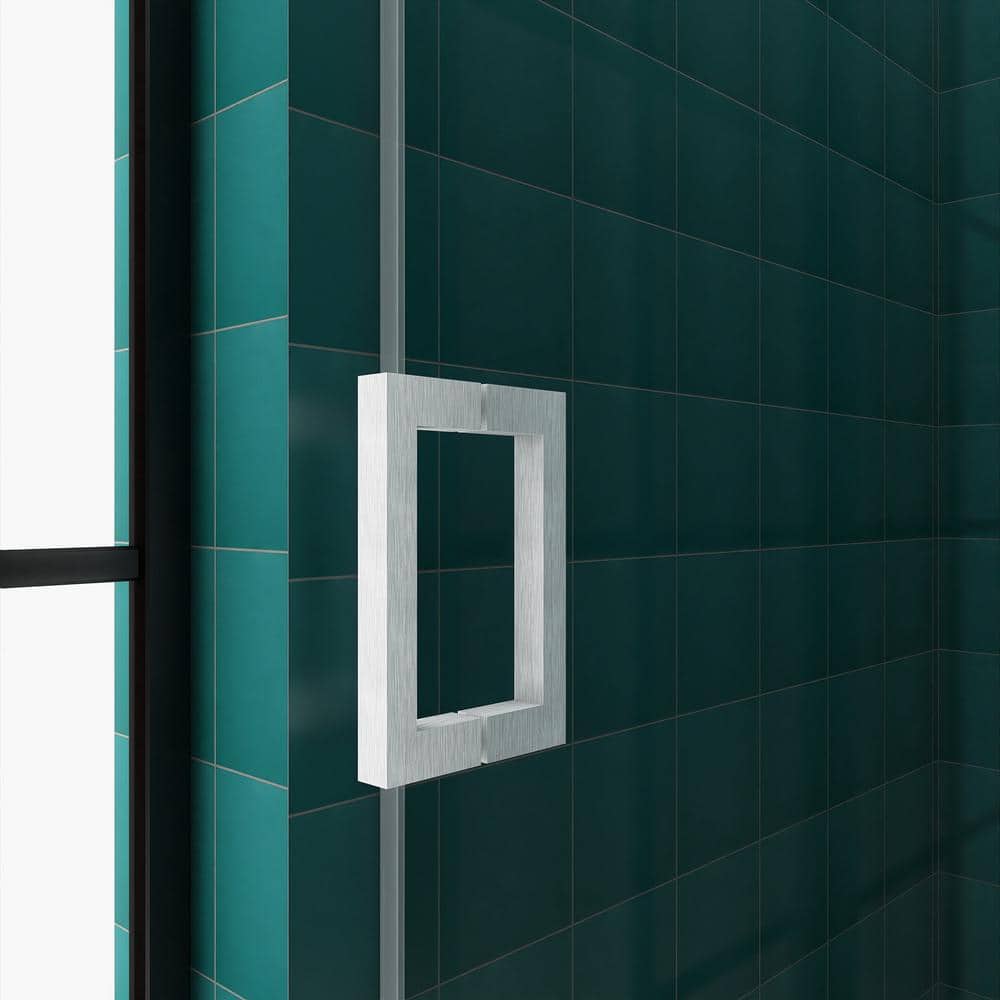 72'' W x 76'' H Brushed Nickel Frameless Sliding Shower Door