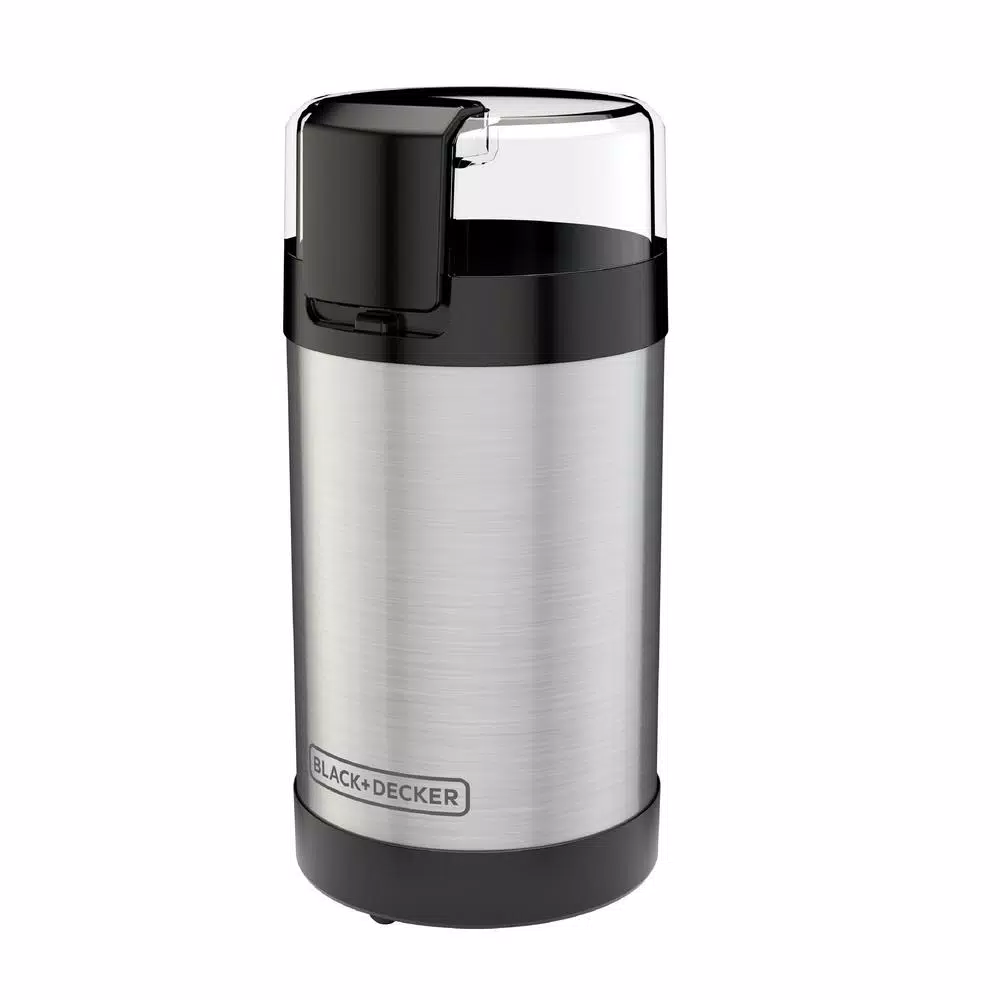 Introducing the Black & Decker Coffee Grinder, a compact and convenient solution for grinding your favorite coffee beans right at home. With its one-touch push-button control, grinding your beans has never been easier. Crafted with long-lasting stainless steel blades, this grinder guarantees durability and protection from rust and corrosion.