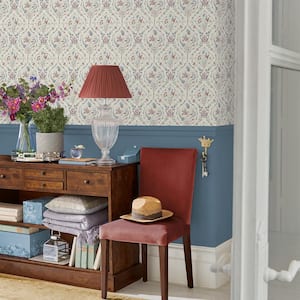 Foscot Damask Crimson Red Removable Wallpaper Sample