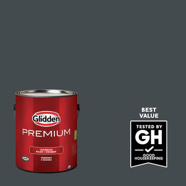 Glidden Premium 1 gal. PPG1012-7 Black Forest Semi-Gloss Interior Latex Paint