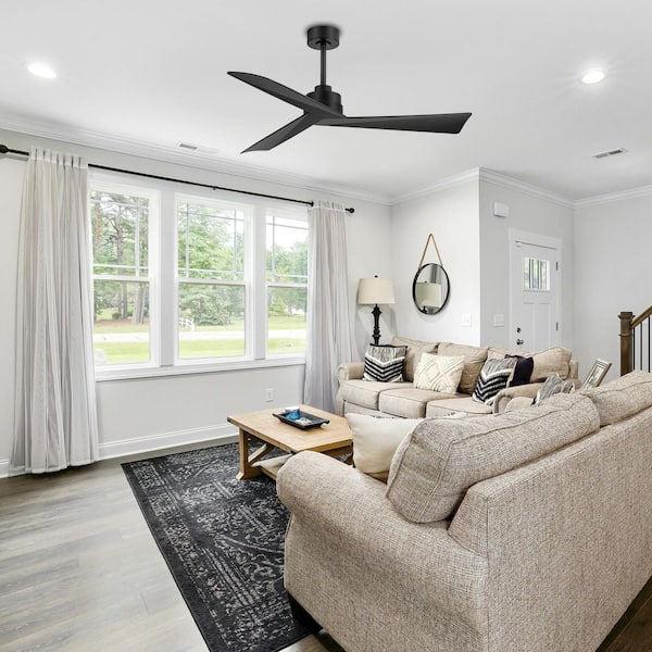 ボーイフレンド Sky Hog Cynthia 52 in. Black Lightless Ceiling Fan with 3