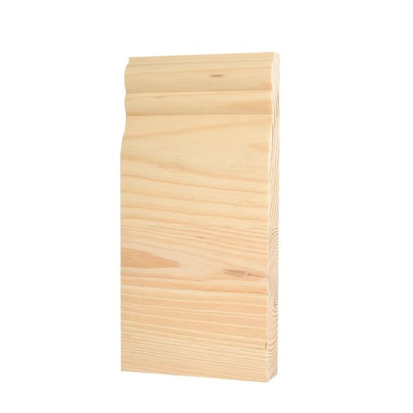 Waddell Center Base Trim Block - 8 in. x 3.75 in. x 1 in. - Sanded Unfinished Pine, No Mitering - DIY Home Decorative Accents