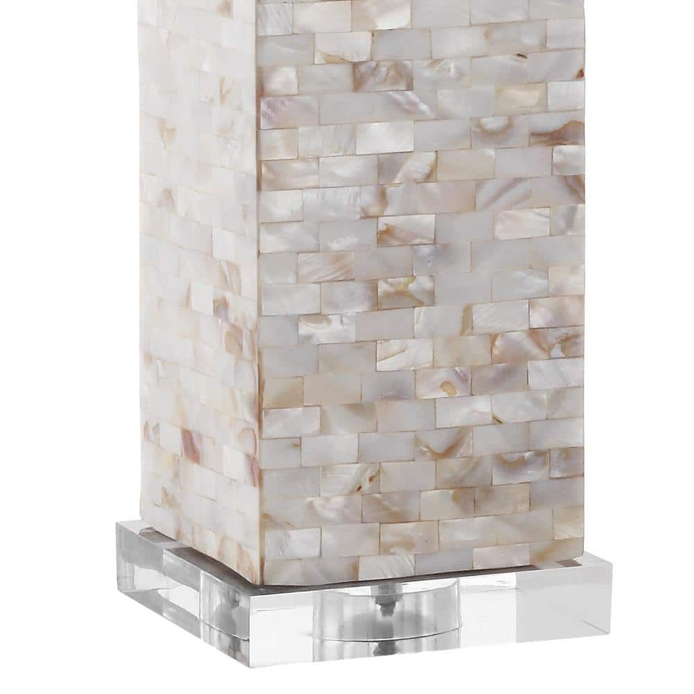 Homer Coastal Shell 26-inch Cream Table Lamp