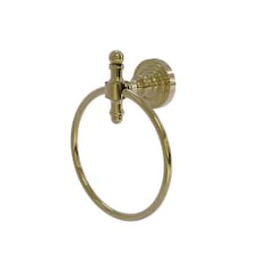 Retro Dot Collection Towel Ring in Unlacquered Brass