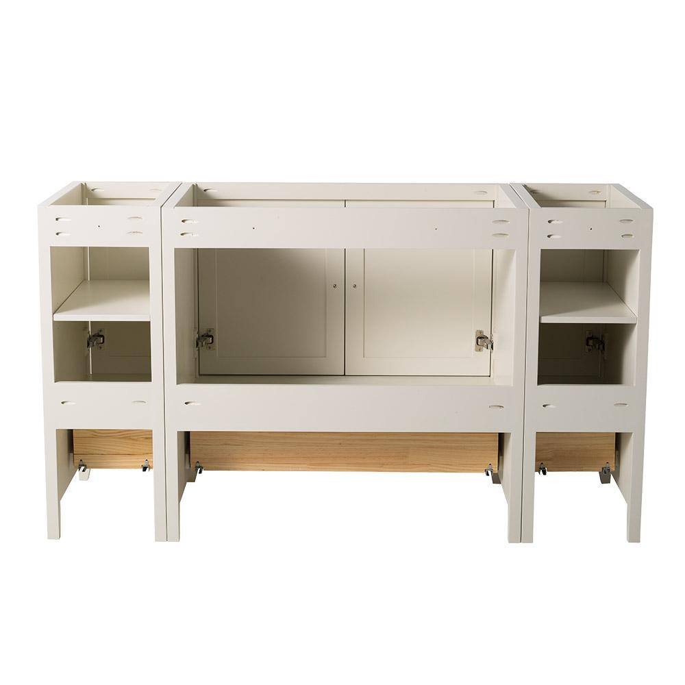 Antique White 59'' Engineered Wood Traditional Bathroom Vanity Cabinet