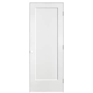 30 in. x 80 in. 1-Panel Lincoln Park Left-Hand Hollow Core Pure White Molded Composite Single Prehung Interior Door