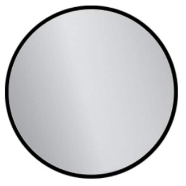 30 in. W x 30 in. H Round Black Metal Framed Wall mount Bathroom Medicine Cabinet with Mirror