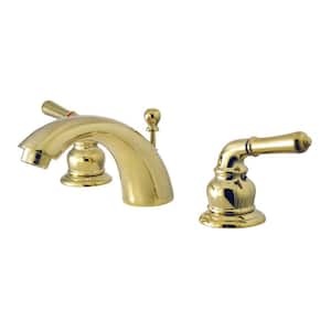 Mini-Widespread 4 in. Centerset 2-Handle Bathroom Faucet with Brass Pop-Up in Polished Brass