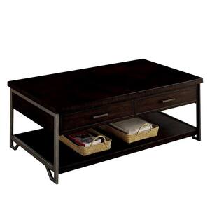 48 in. Brown Square wood Top Coffee Table