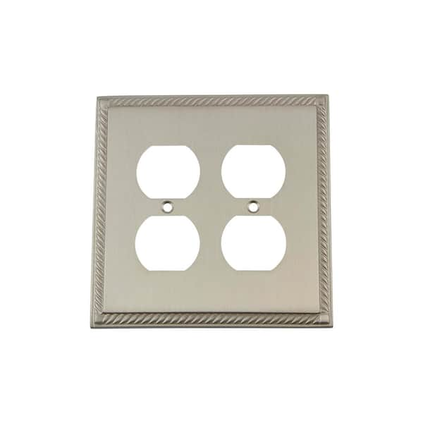 Nostalgic Warehouse Nickel 2-Gang Duplex Outlet Wall Plate (1-Pack)