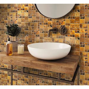 Bronze 11.7 in. x 11.7 in. Honed Square Polished Metal Mosaic Tile (4.75 sq. ft./Case)