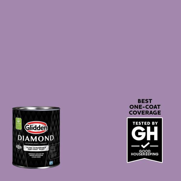 Glidden Diamond 1 qt. PPG1176-5 Violet Eclipse Satin Interior Paint with Primer