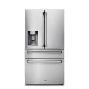 36 in. 22 cu. ft. French Door Refrigerator in Stainless Steel Counter Depth with Ice Maker and Water Dispenser
