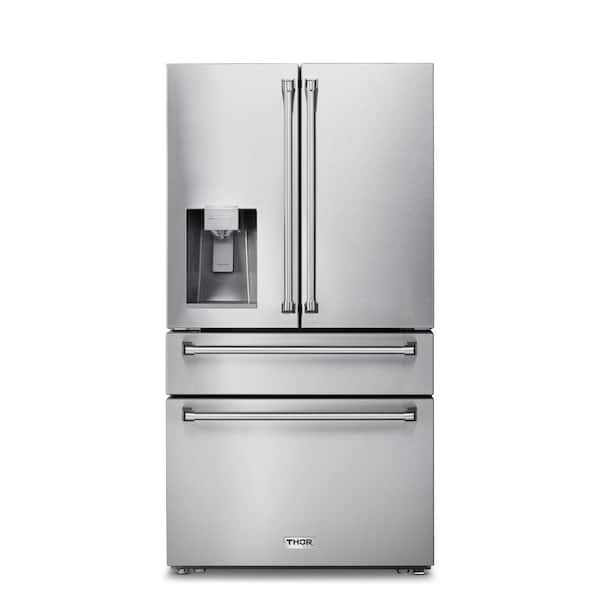 https://images.thdstatic.com/productImages/2702ebfd-c200-498a-8b56-a97543c7f2c2/svn/stainless-steel-thor-kitchen-french-door-refrigerators-trf3601fd-64_600.jpg