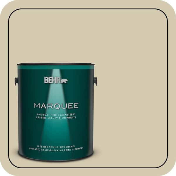 BEHR MARQUEE 1 gal. #770C-3 Sand Fossil Semi-Gloss Enamel Interior Paint & Primer