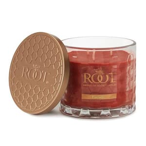3-Wick Honeycomb Fireside Autumn Rust Scented Jar Candle