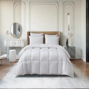 Tencel Cotton Blend Goose Down Fiber All Seasons Twin Comforter
