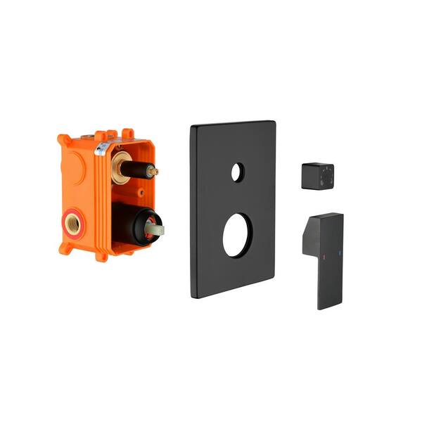 Lukvuzo 3 Way Outlet Function Solid Brass Shower Diverter Valve Mixer Rough-In Shower Handle Valve Kit Replacement