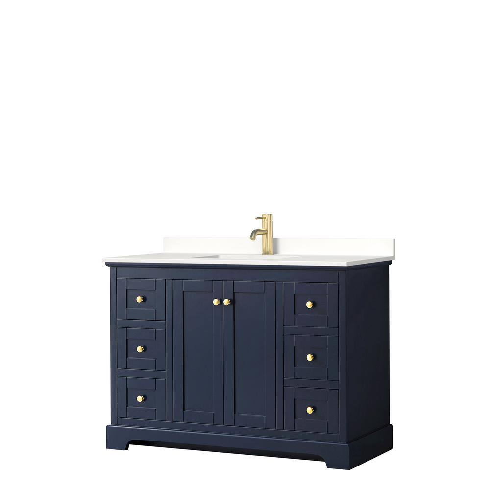 Wyndham Collection Avery 48 in. W x 22 in. D x 35 in. H Single Bath