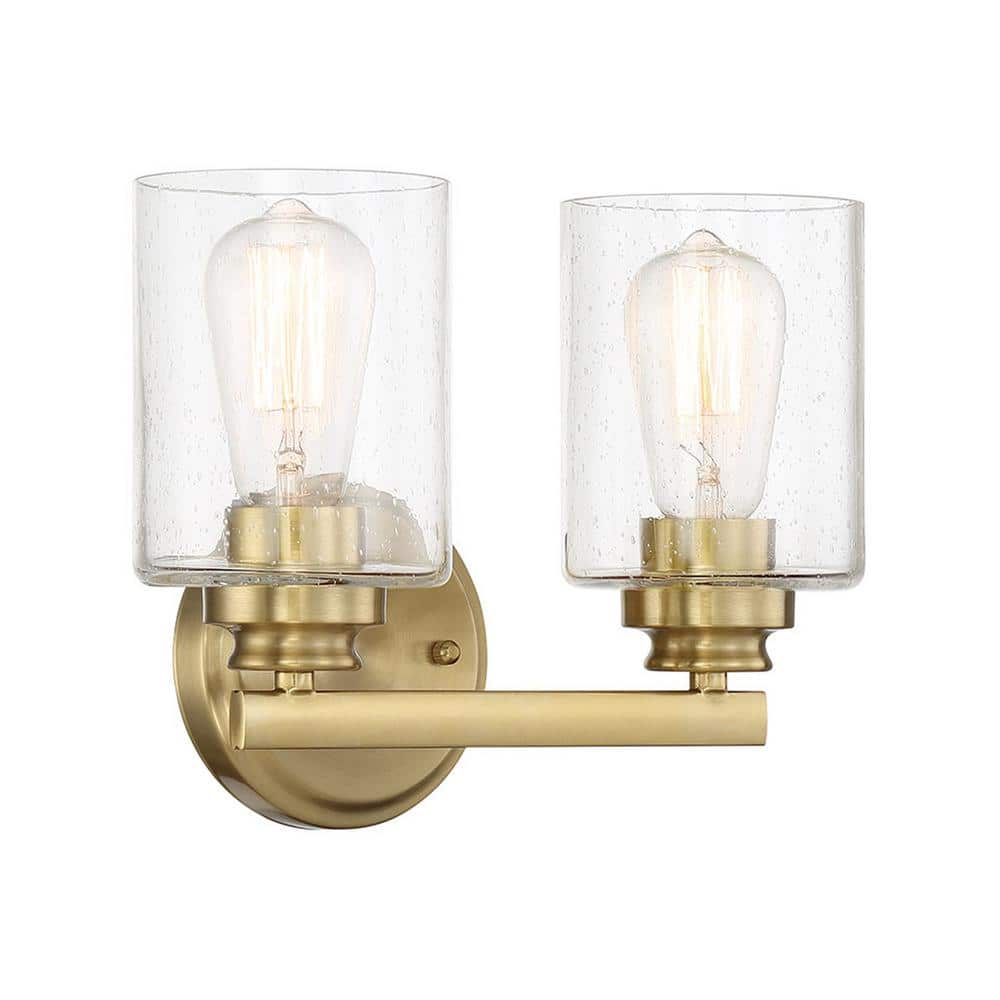 Craftmade 50502 Bolden 2 Light 11  Wide Bathroom Vanity Light - Brass