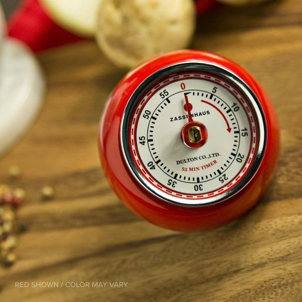 Navy Blue Retro Magnetic Steel Kitchen Timer