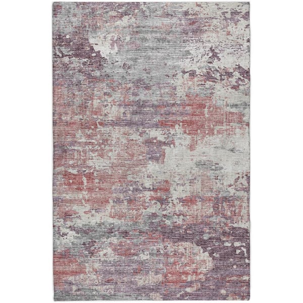 Dream Shag Premium Machine Washable Abstract ADS69 Pink 9 ft. x 12 ft. Area Rug
