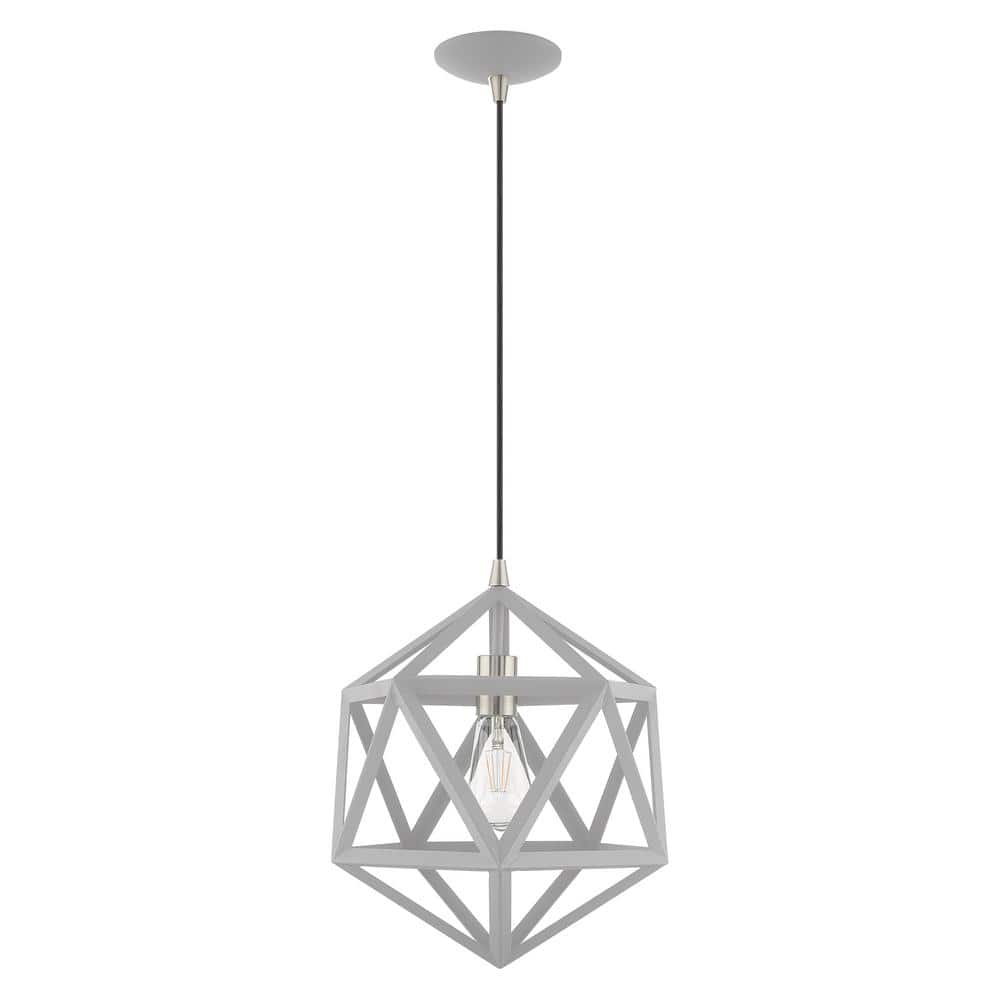 Nordic Gray Nickel Geometric Mini Pendant Light