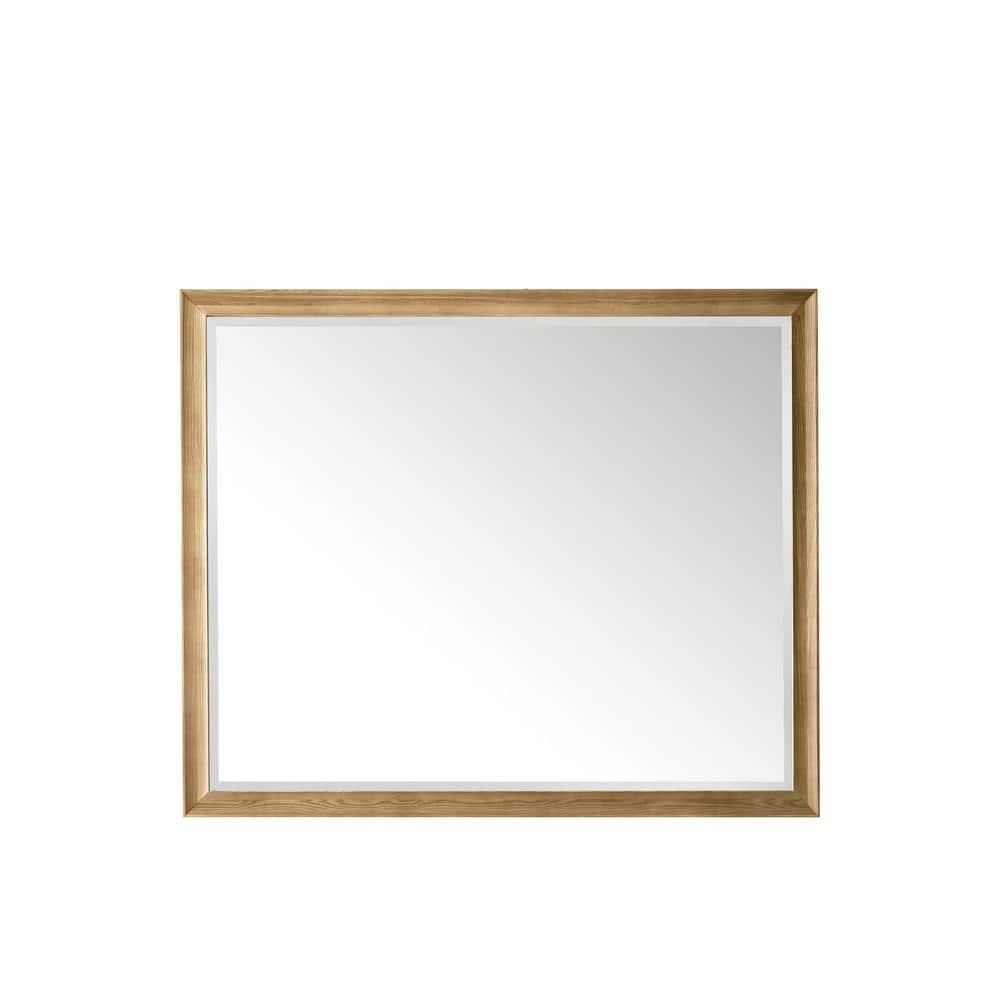 Glenbrooke Light Natural Oak 40"x48" Rectangular Wood Vanity Mirror